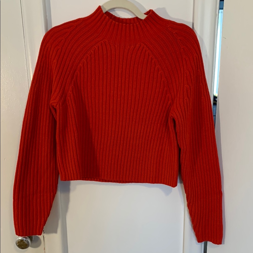 Red Ribbed Sweater